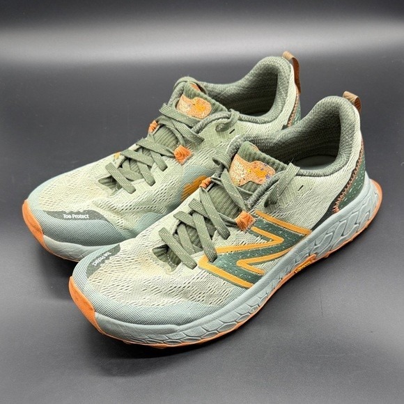 New Balance Fresh Foam X Hierro v7 Green Orange Trail Running Mens 8.5 WTHIER7N